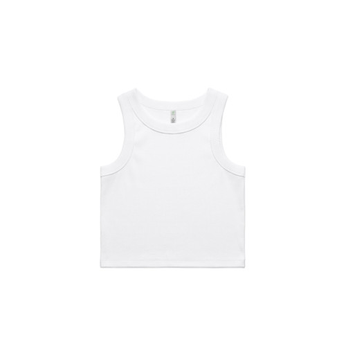 WHITE wo's-organic-rib-crop-tank-white
